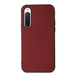 Karbonfiber deksel Sony Xperia 10 IV - Rød